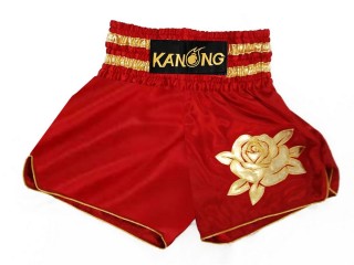 Kanong Muay Thai Shorts för Kvinnor : KNSWO-403-Röd